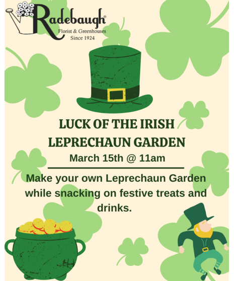 Luck of the Irish Leprechaun Garden Class - March 15th