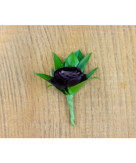 Burgundy Ranunculus Boutonniere