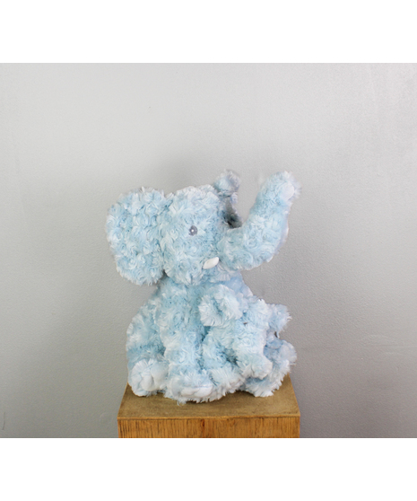 Ellie & Baby - Blue Plush Elephants