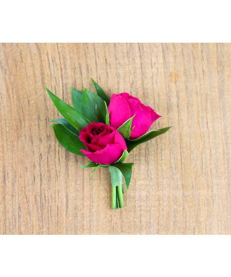 Hot Pink Spray Rose Boutonniere