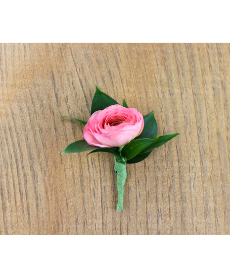 Peach Ranunculus Boutonniere