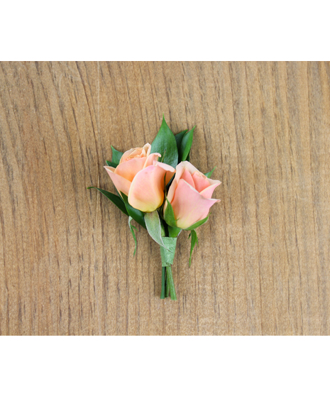 Peach Spray Rose Boutonniere