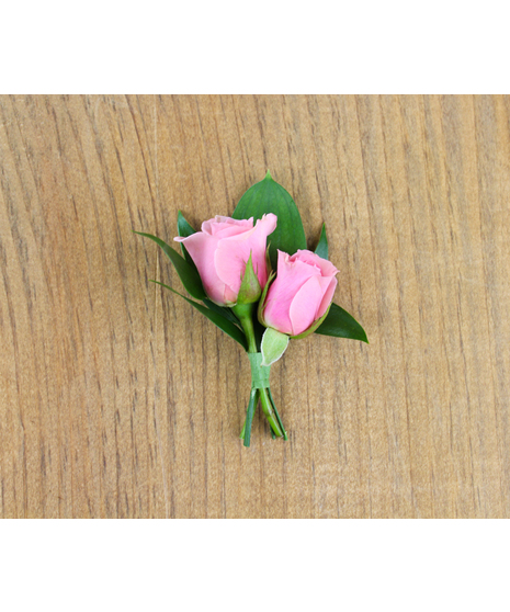 Light Pink Spray Rose Boutonniere