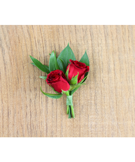 Red Spray Rose Boutonniere