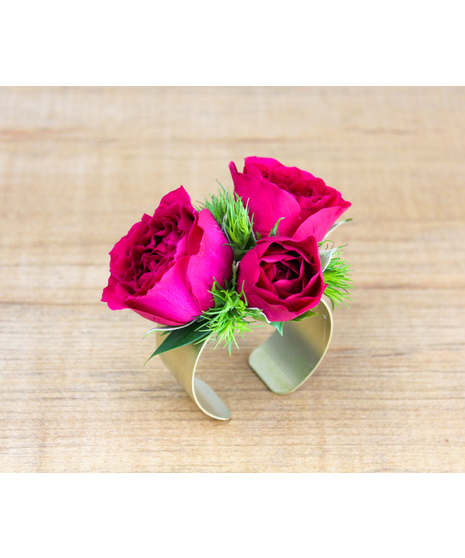 Elevate your special occasion with our elegant Spray Rose Cuff Wristlet!