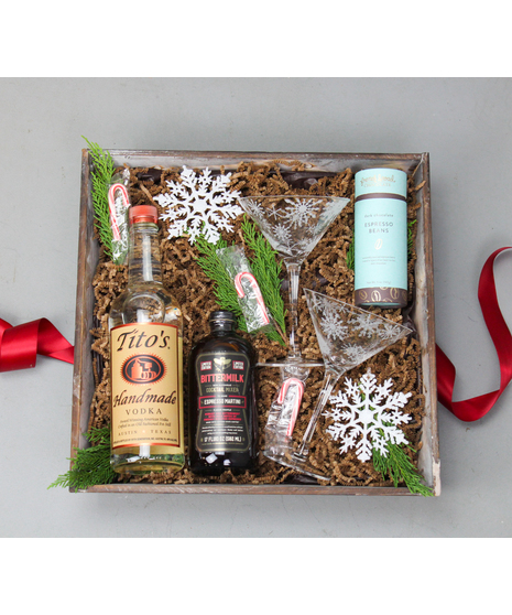 Chill out and indulge in a wintertime favorite with the Jack Frost Java Espresso Martini Crate.