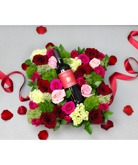 Mi Amore is a stunning floral crate that speaks the language of love.